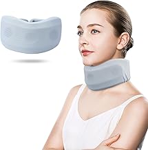 (2025 New Design x Expert Supervised Design) Neck Supporter, Cervical Spine Collar, Soft, Neck Corset, Breathable Cushion, Driving, Work, Reading, Writing, Smartphone Operation, Moving, Household Use, Unisex, Washable Cover Included (Blue L)