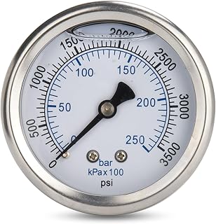Heavy Duty Pressure Washer Gauges Quick Pressure Gauges With N14x1.5 Thread 3500psi For 280/380/288