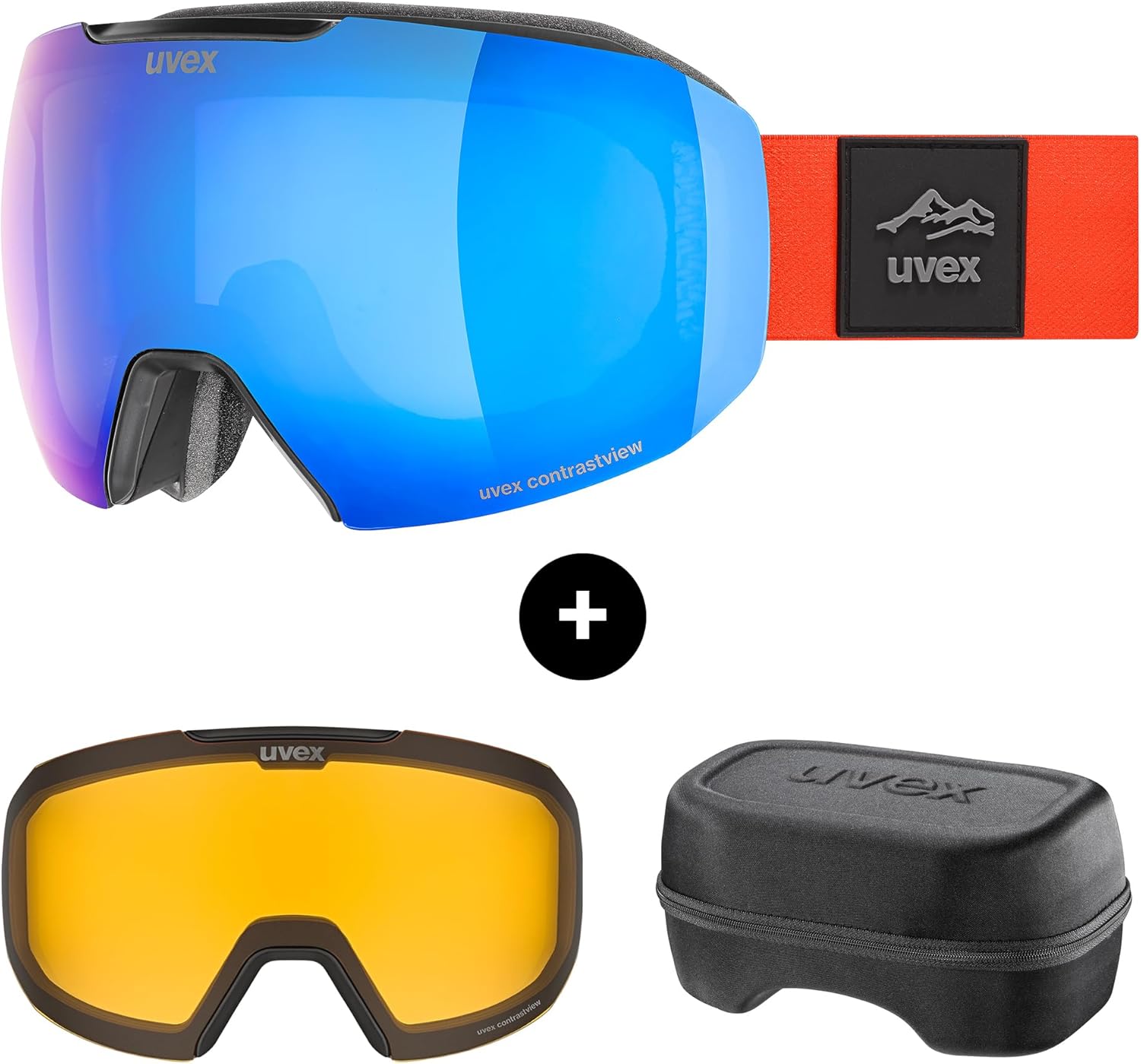 Uvex epic ATTRACT Ski Goggles Frameless 100% UV400 Protection Anti-Fog interchangeable Lens Snow Goggles for Men & Women