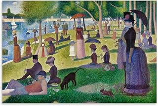 A Sunday Afternoon On The Island of La Grande Jatte By Georges Seurat Poster Picture Print Canvas Wall Paint Arts Decor Modern Home Artworks Gift Idea Unframe 24x36inch(60x90cm)