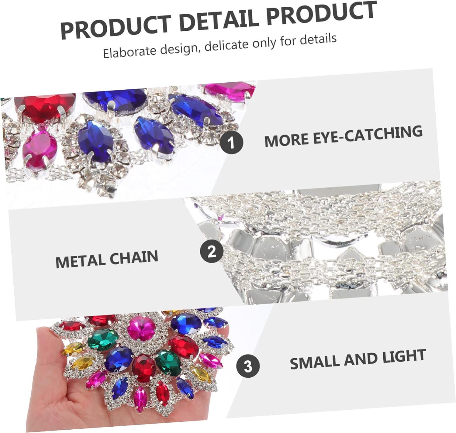 Rhinestone Round Flower Ornament for DIY Clothing Accessories