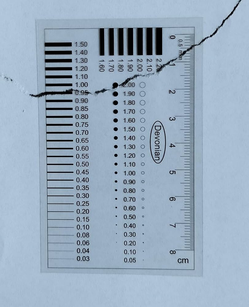 Amazon.co.jp: 5個パックの高精度透明亀裂幅ゲージ、スクラッチ