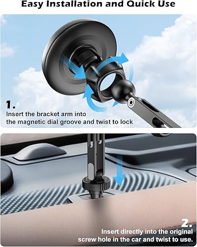 Miniatura 9 de CloudValley Soporte de teléfono para Ford Bronco 2021 2022 2023 2024 24 puertas, sujeción fuerte para MagSafe compatible con iPhone 17 16 15 14 13