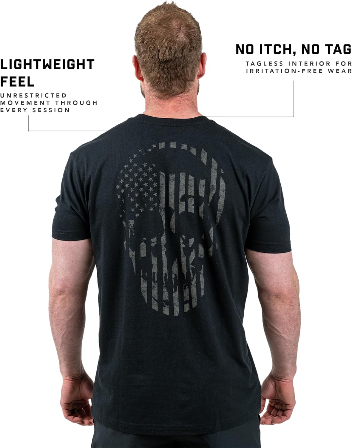 Gymreapers American Reaper Moisture Wicking T-Shirts for Men - Workout Gym Shirts - Running Athletic Tees & Dry Fit Tshirt - Image 4