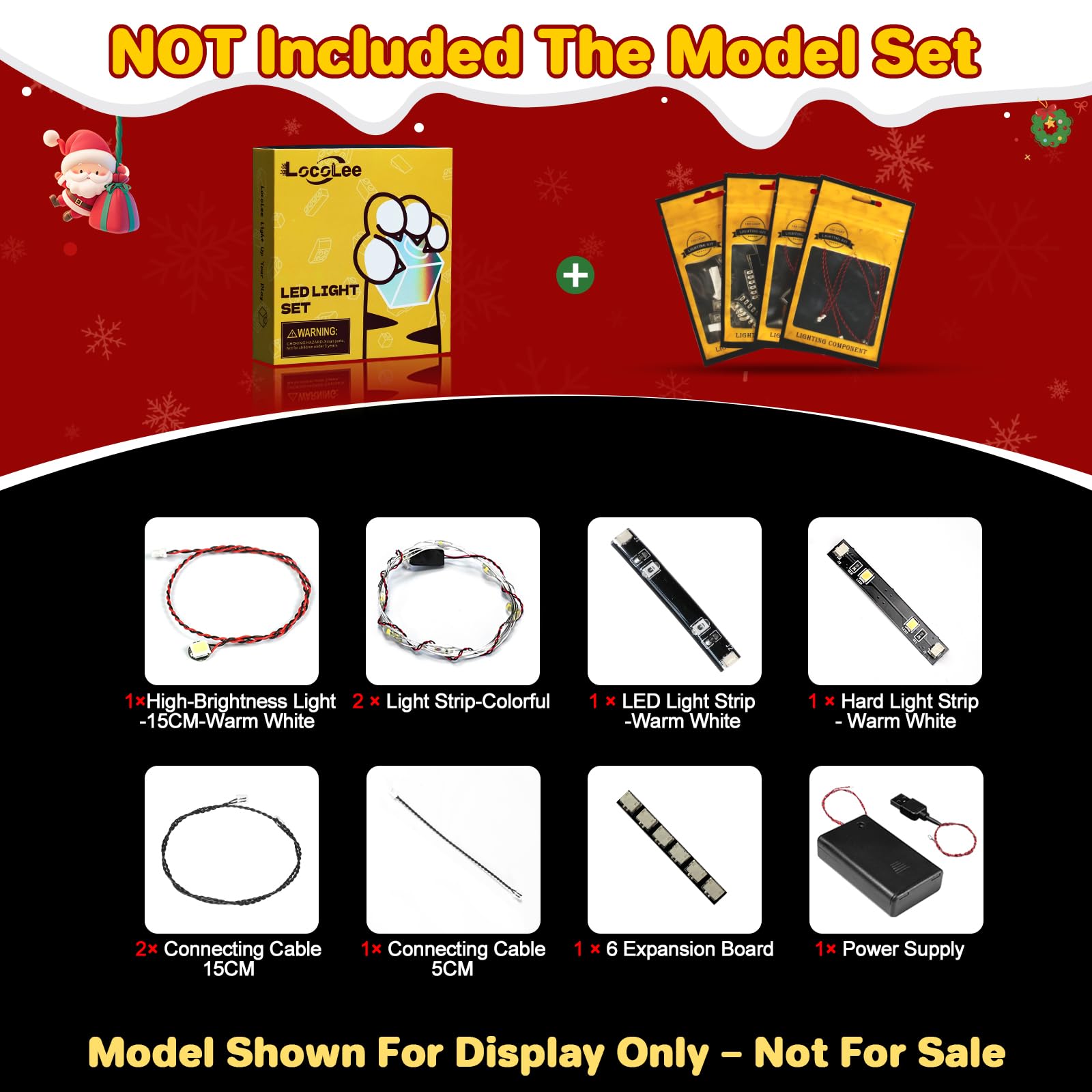 LocoLee Customized Led Light Set Compatible with Lego 40806 Gingerbread AT-AT Walker Led Decoration Lighting Kit Compatible with Lego 40806 Building Blocks Model,Only Lights Set,No Model - Image 3