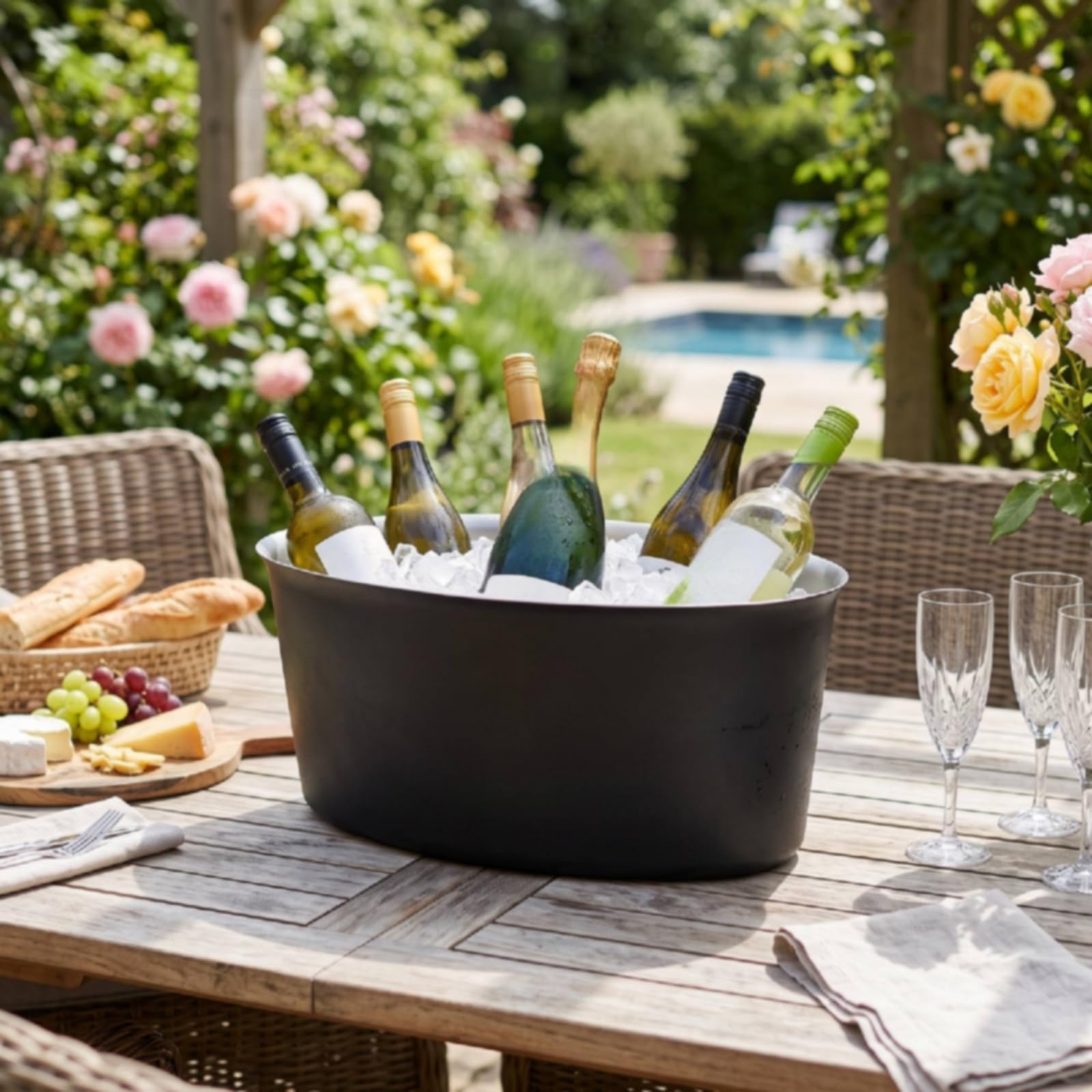 Récipient à Champagne Décoratif Seau à Champagne Robuste Récipient à Glaçons pour Particuliers, Fêtes
