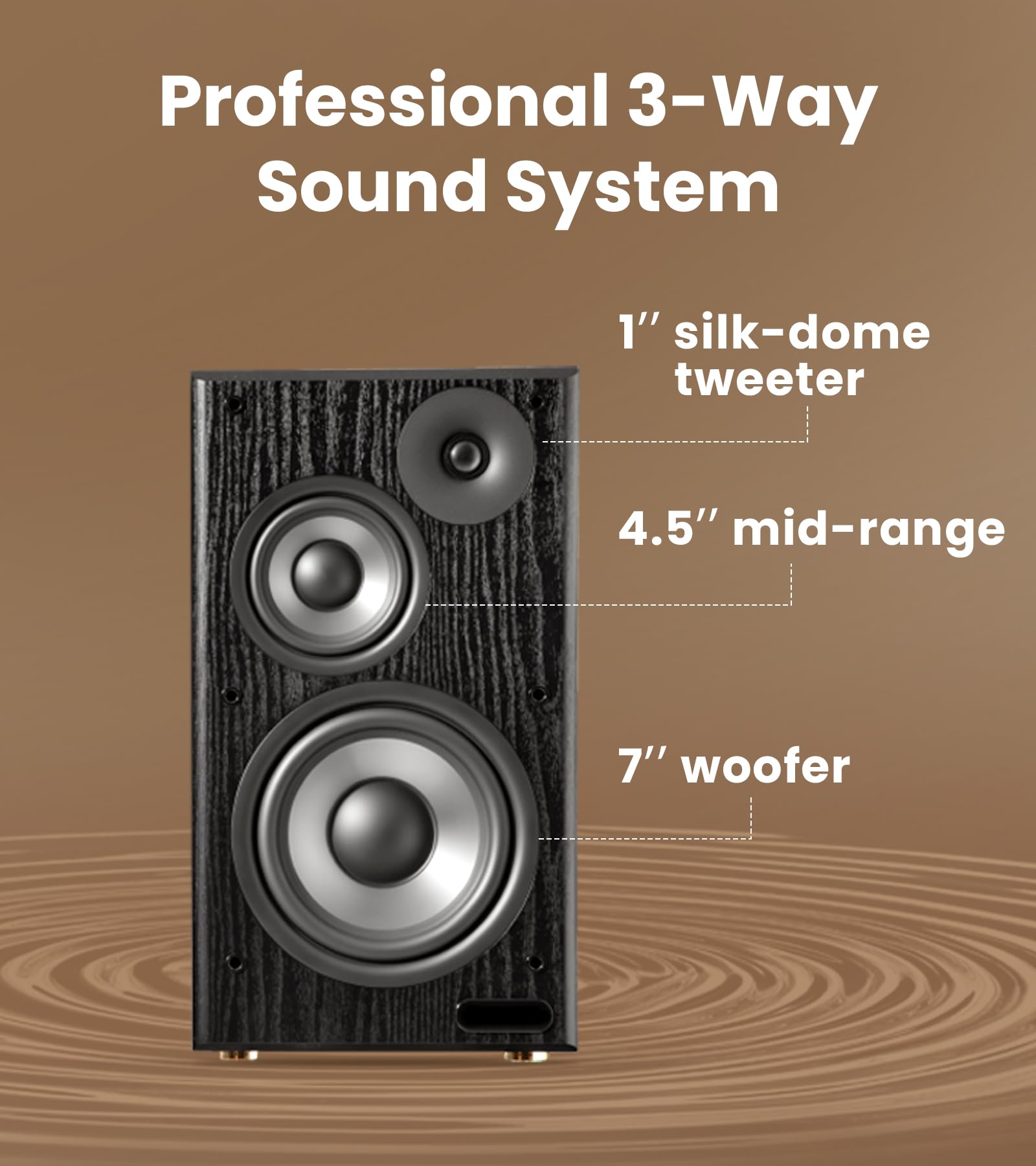 Edifier R2750DB MKII 3-Way Powered Bookshelf Speakers, 144W RMS, Black — Amazon image 4