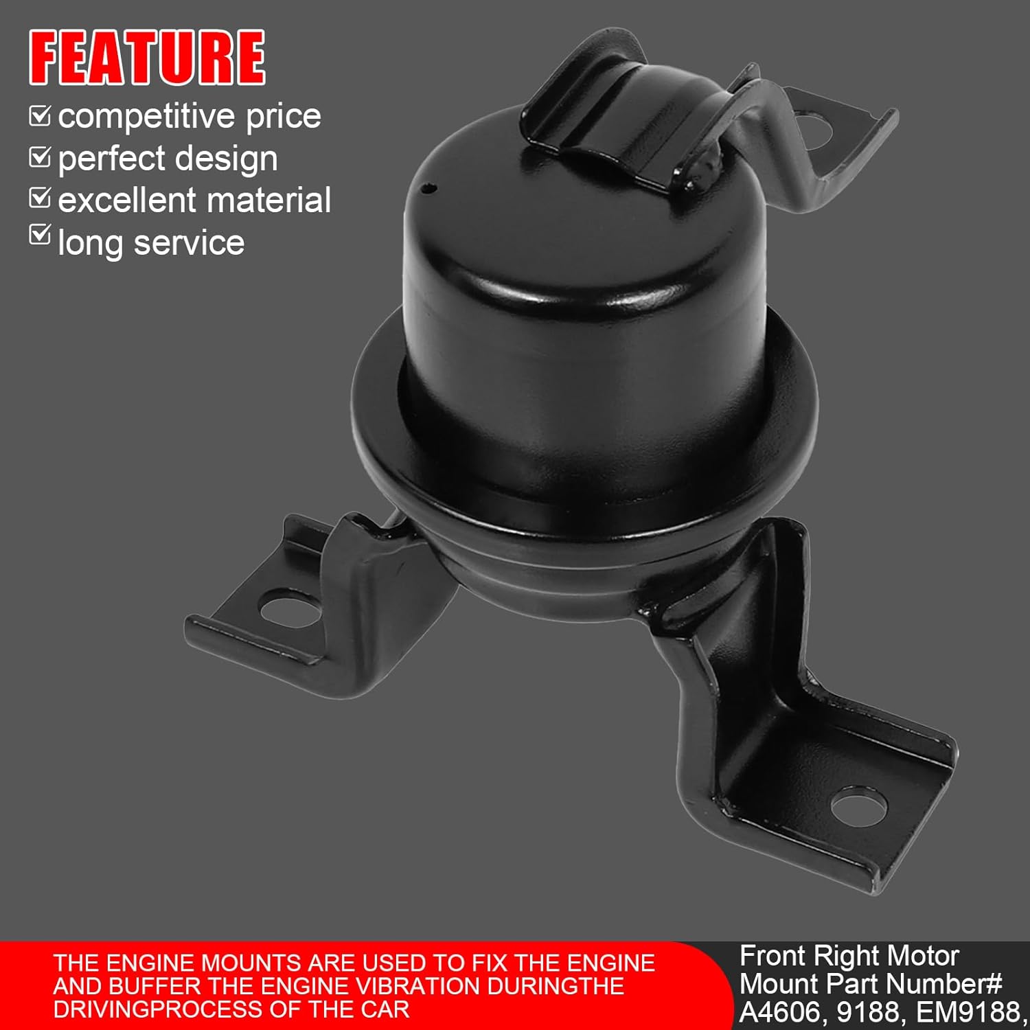 4 Pcs Engine Motor and Transmission Mounts Set Compatible with Mitsubishi Lancer 2002 2003 2004 2005 2006 2007 2.0L Automatic Transmission Replace# A6647 A4606 A4617 A6670