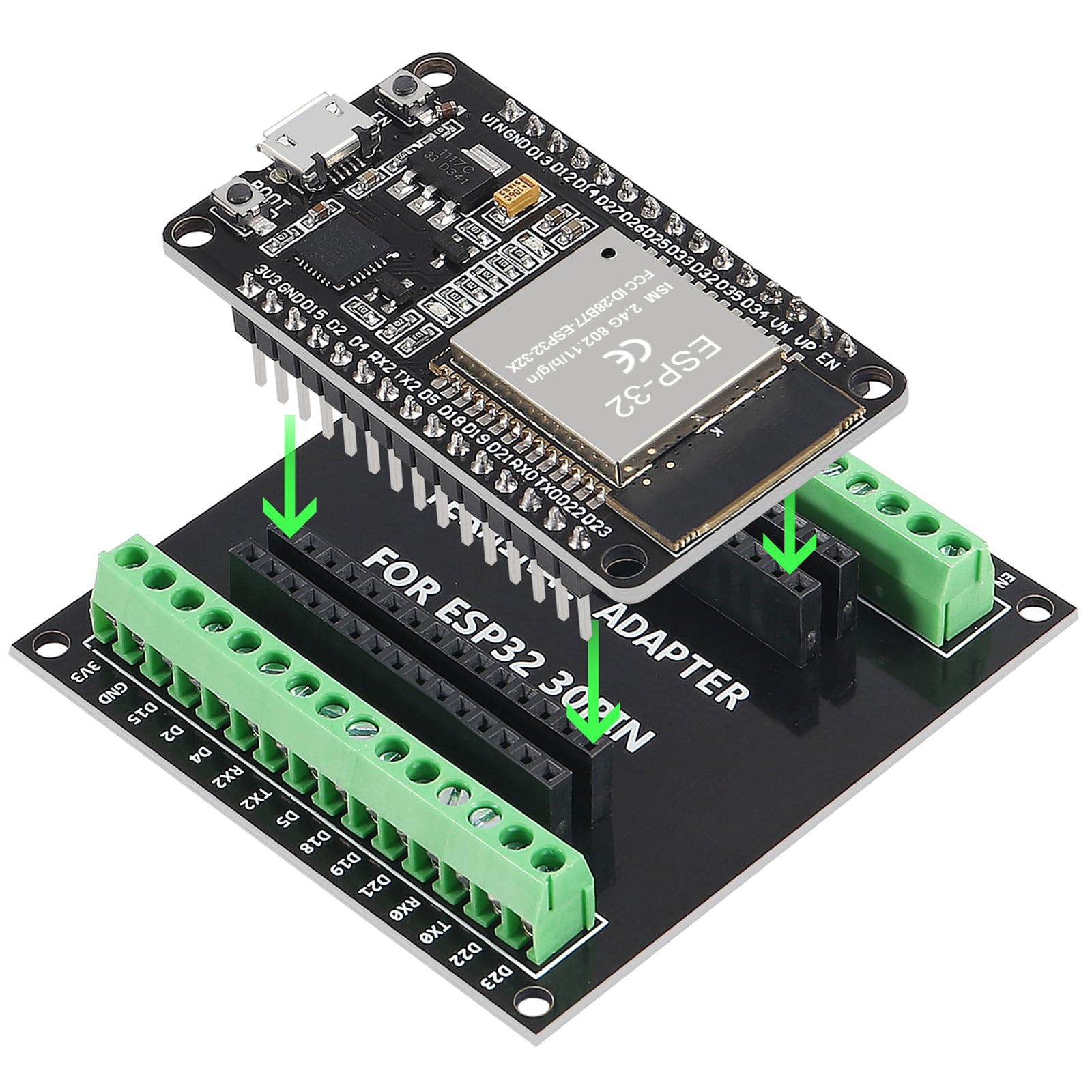 Amazon.com: 1 Sets ESP-WROOM-32 ESP32 ESP-32S 30 Pin Development 