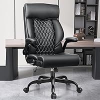 Vista 13 de Silla ejecutiva de oficina de respaldo alto - Escritorio ergonómico para computadora con función de balanceo, de cuero para gerencia