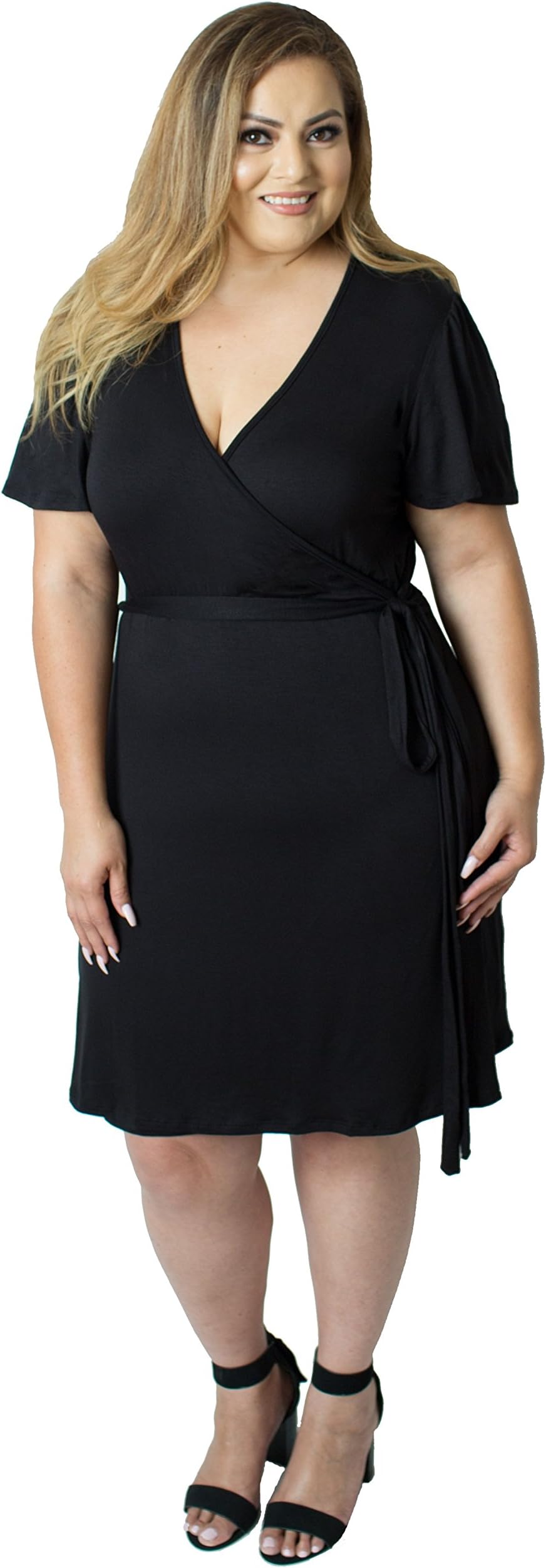 Curvy Plus Size 'Whitney' Wrap Nursing and Pumping Dress - Stylish, Simple and Discreet