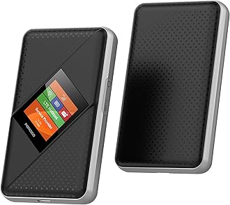 Portable MiFi 3G/4G Router Cat4 V2, 40M Signal Distance, 8H Working Time, Travel Friendly, Secure Connection, Pocket Router, Stay Connected, Connect Up To 10 Devices - Black