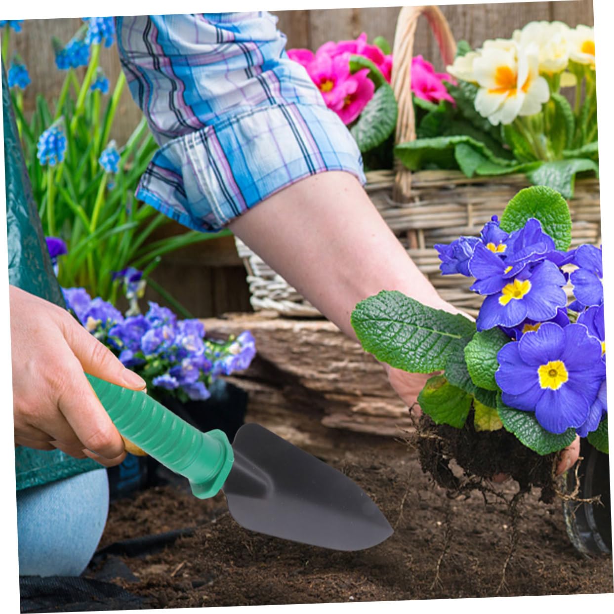 Toddmomy Gartenwerkzeug Gartenschaufeln Gartenrechen Und Gartenscheren Für Gartenarbeit Pflanzen-Pflege Und Gemüseanbau Im Freien Inklusive Tragetasche Für Aufbewahrung Und Transport