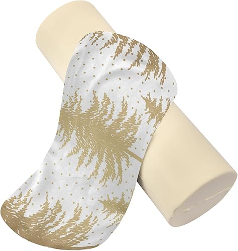 Miniatura 4 de Christmas Gold Bolster Pillows for Bed Neck Roll Pillow Cover Under Knee Round Pillow for Lumbar Support Pillow Cylinder Back Pillow