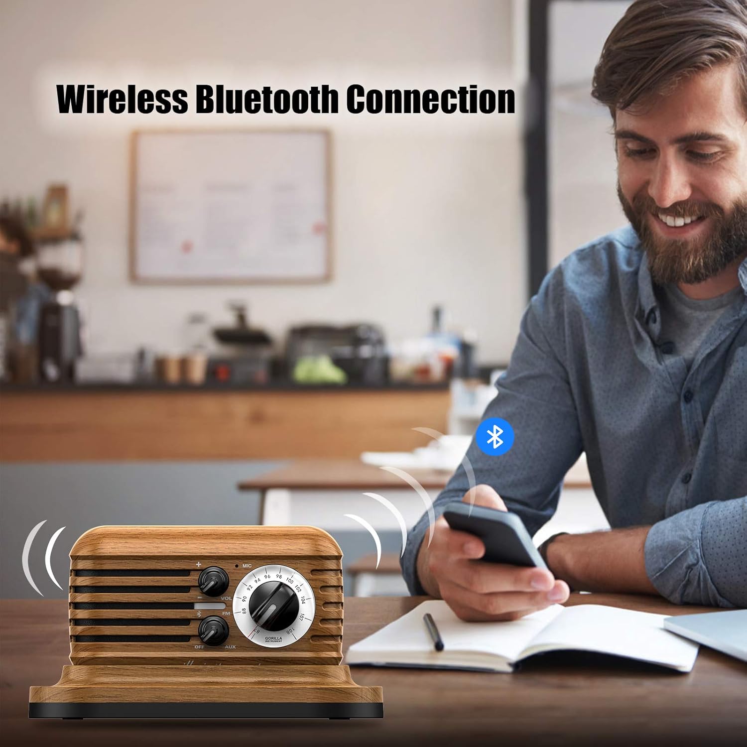 Hоttеѕt Sаlе Kkachi Retro Bluetooth Speaker,Vintage Portable Radio Speaker,AUX-In and FM Radio for Home and Office,with Wireless Charging Cradle,Compatible with Bluetooth 5.1, Stereo Bass Boost 🛒 Crаzу Dеаlѕ Kkachi Retro Bluetooth Speaker,Vintage Portable Radio Speaker,AUX-In and FM Radio for Home and Office,with Wireless Charging Cradle,Compatible with Bluetooth 5.1, Stereo Bass Boost