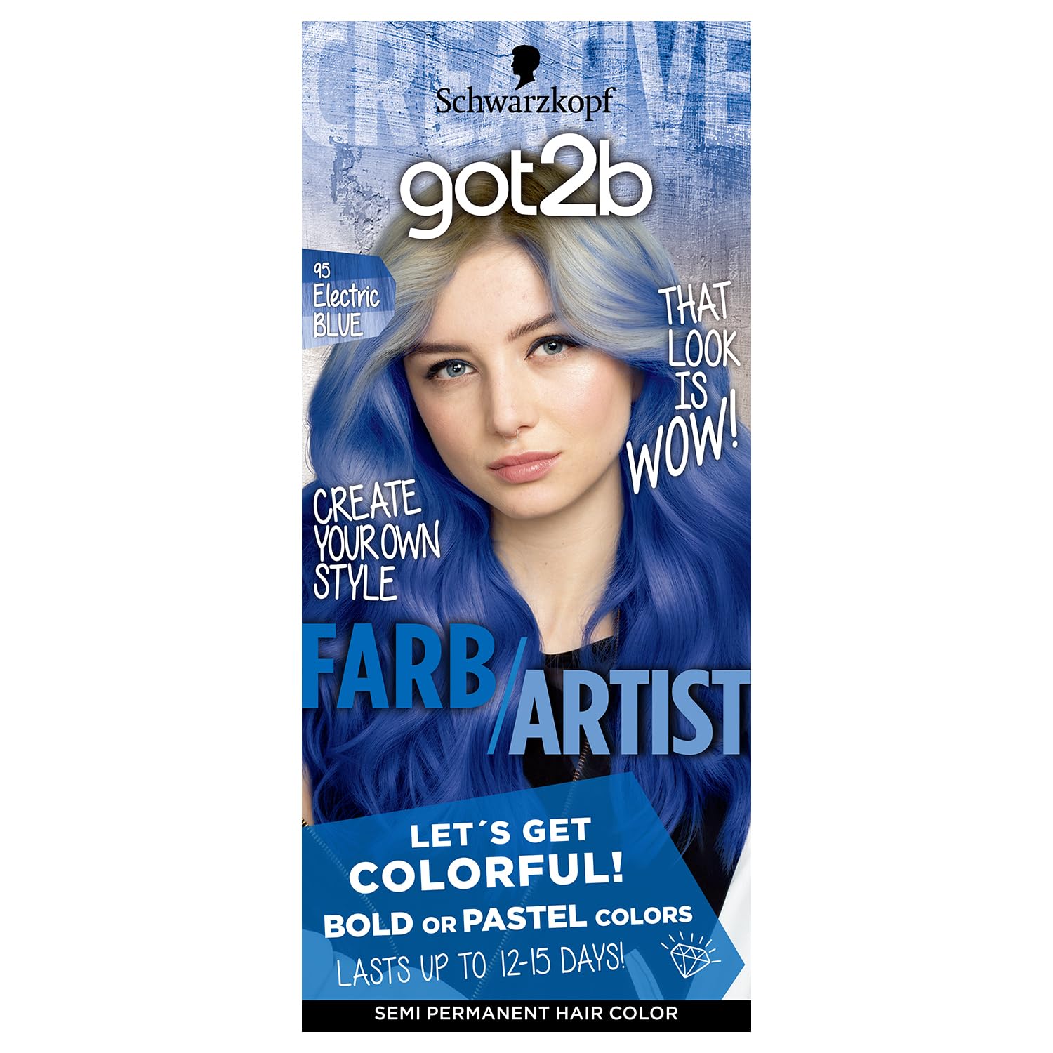 シュワルツコフ got2b カラークリーム ヘアコンディショナー・手袋付き エレクトリックブルー 1個 (x 1) 医薬部外品