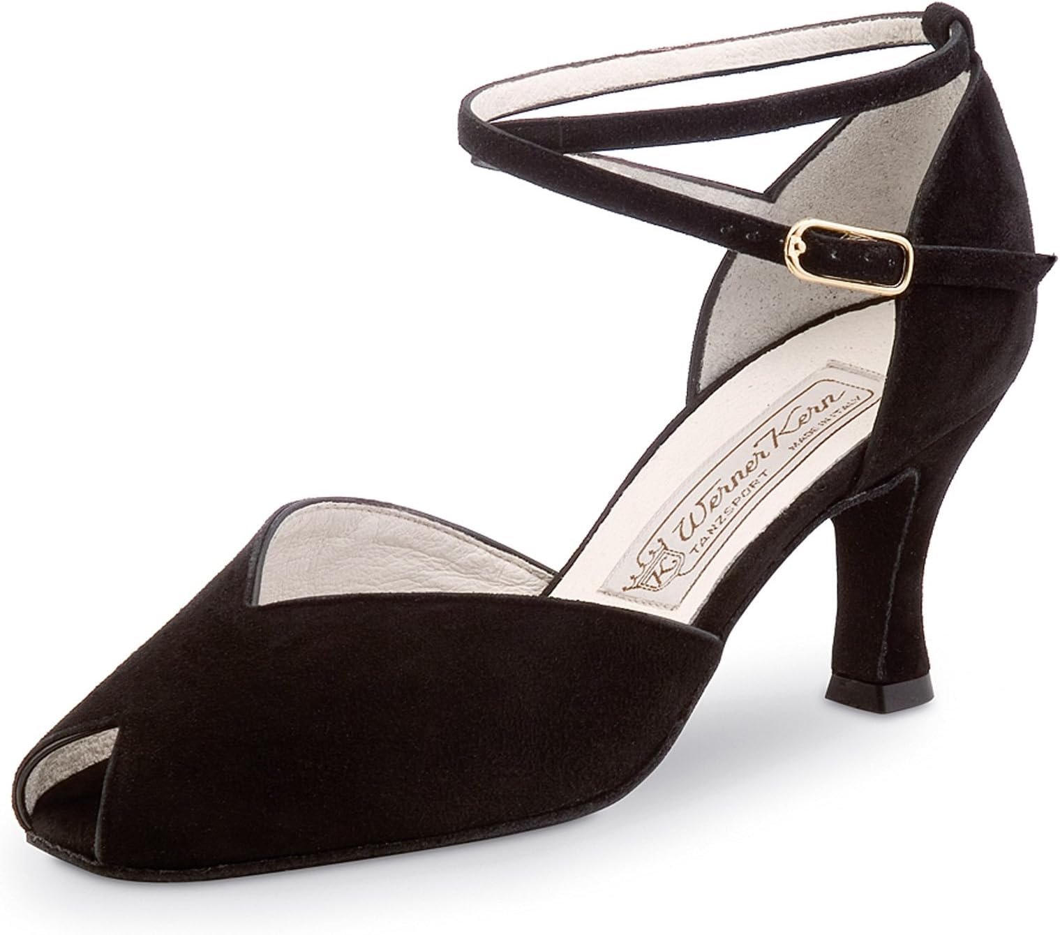 Women's Asta - 2 3/4" (6.5 cm) Flare Heel, Black Suede, 10 M US (7 UK)