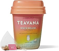 Teavana, Herbal Tea With Pieces of Pineapple and Mango 4 Packs of 12 Sachets, Beach Bellini, 48 Count