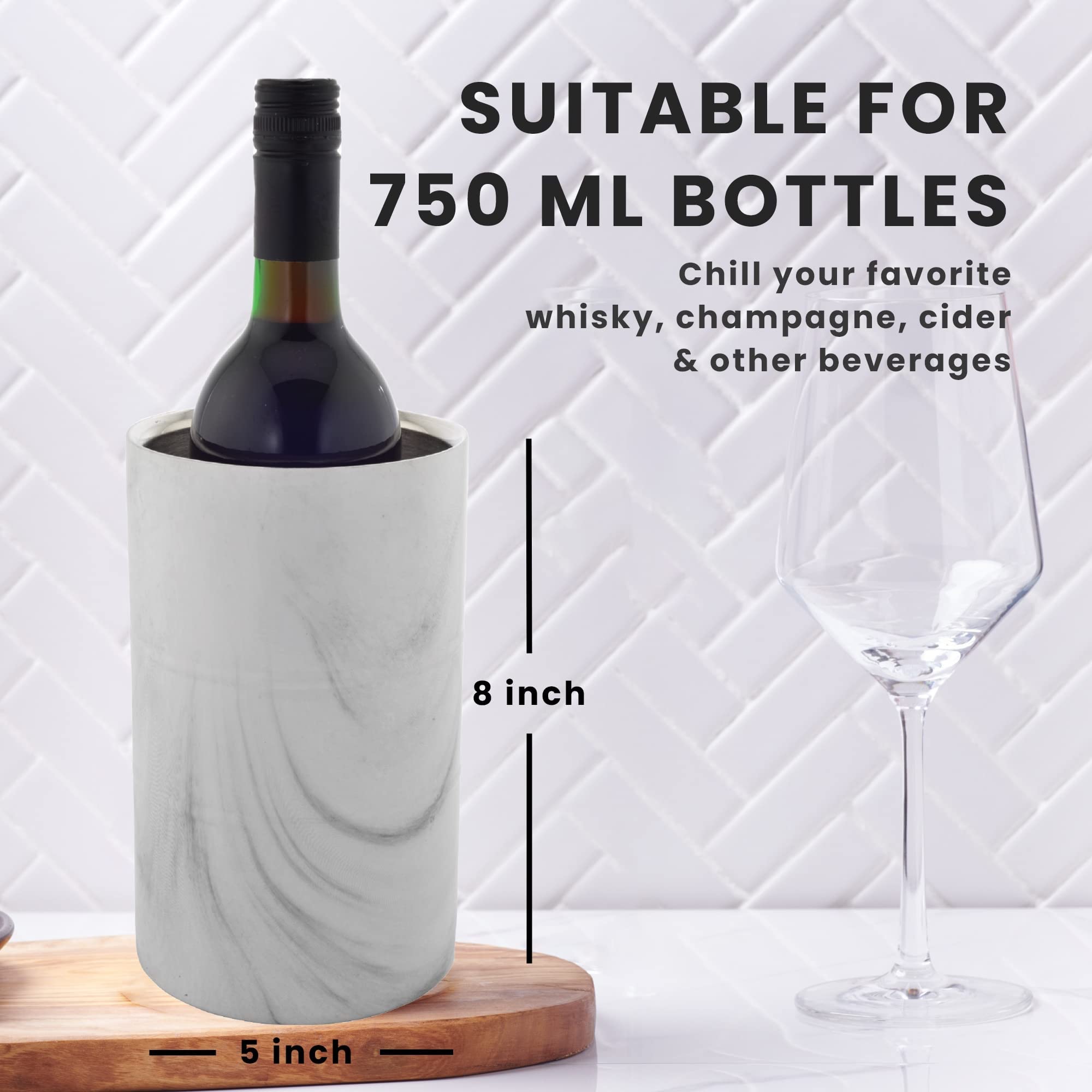 Champagne Bucket Sol Living Wine Chiller Bucket Double Wall