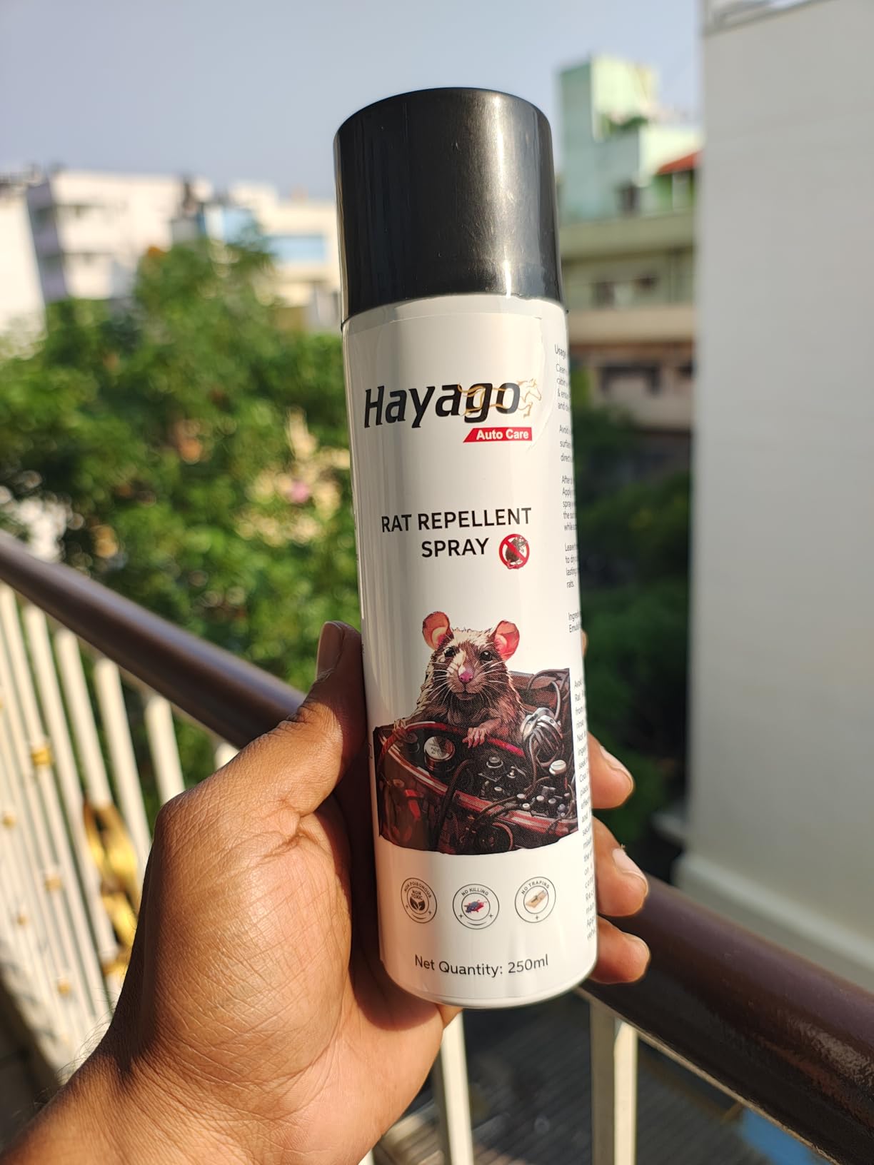 Hayago Non Poisonous - Bitter Rat Repellent Spray for Car (250ml ...