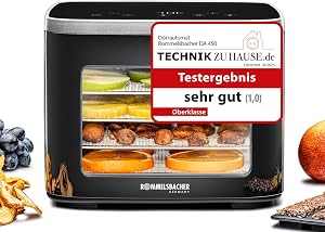ROMMELSBACHER DA 450 Dörrautomat Schwarz 5 Edelstahl-Tabletts