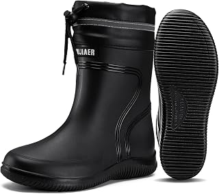 Men Rain Boots Waterproof Shoes Mud Rubber for Fishing Farm Yard Work Snow