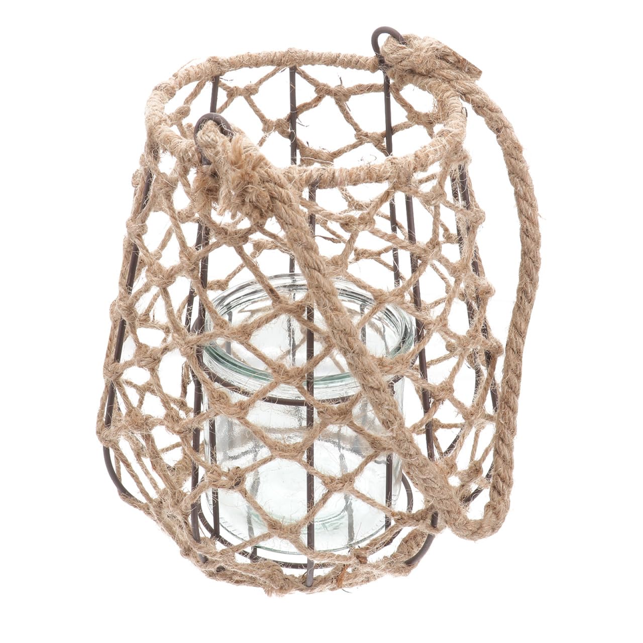 Lampadaire rotin tressé bougeoir de jardin lanterne extérieure salon rétro et chaleureux