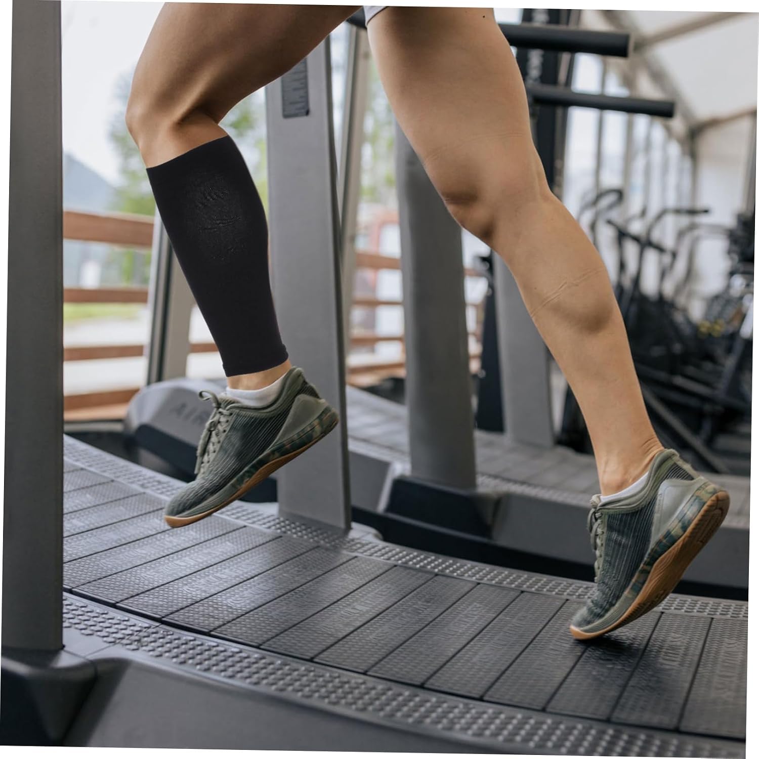 Calf Compression Sleeves for Men Women Footless Support Socks for Outdoor Activities Breathable Chinlon