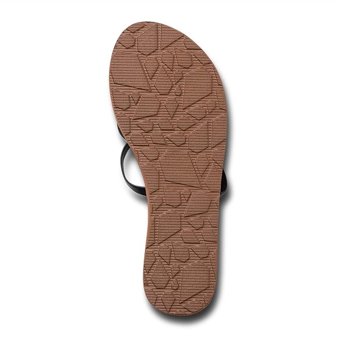 Volcom Women's New School Strappy Flip Flop Flat Slide Sandal