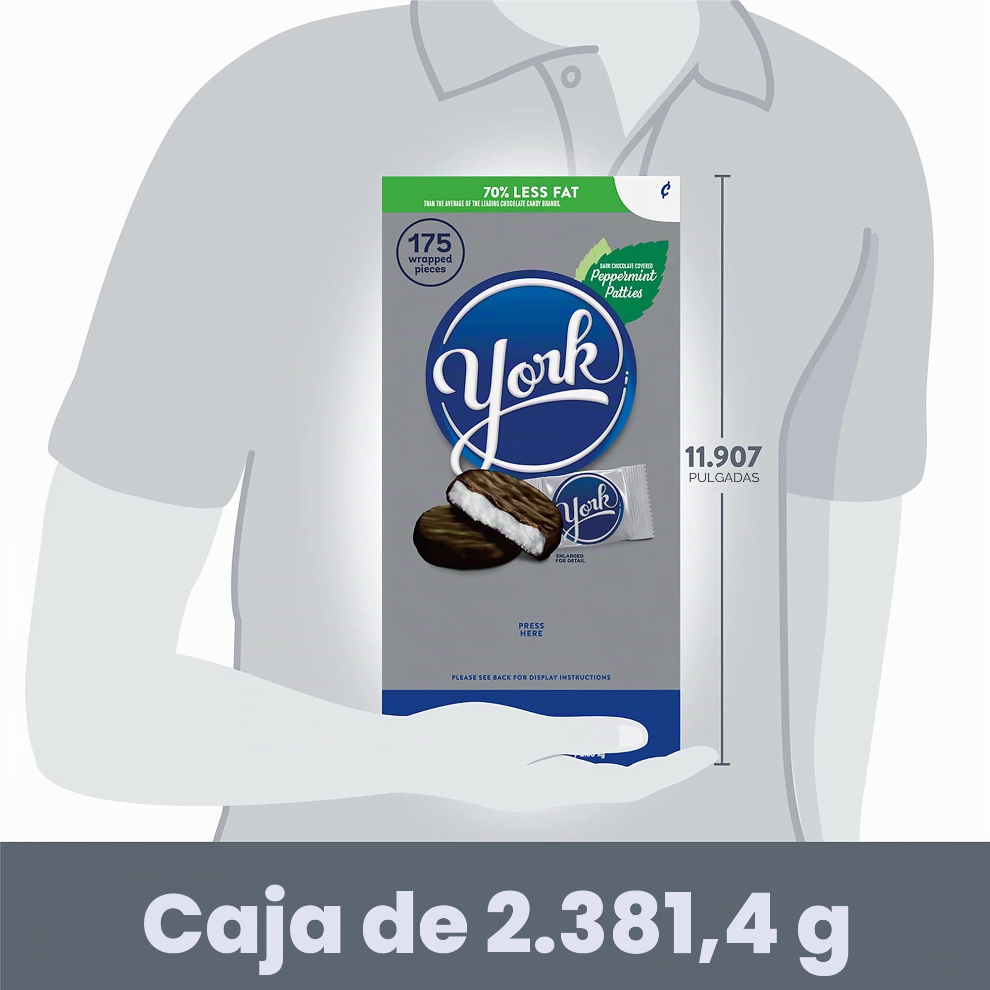 YORK Peppermint Patties (175-Count Changemaker, 5.4-Pound Box)