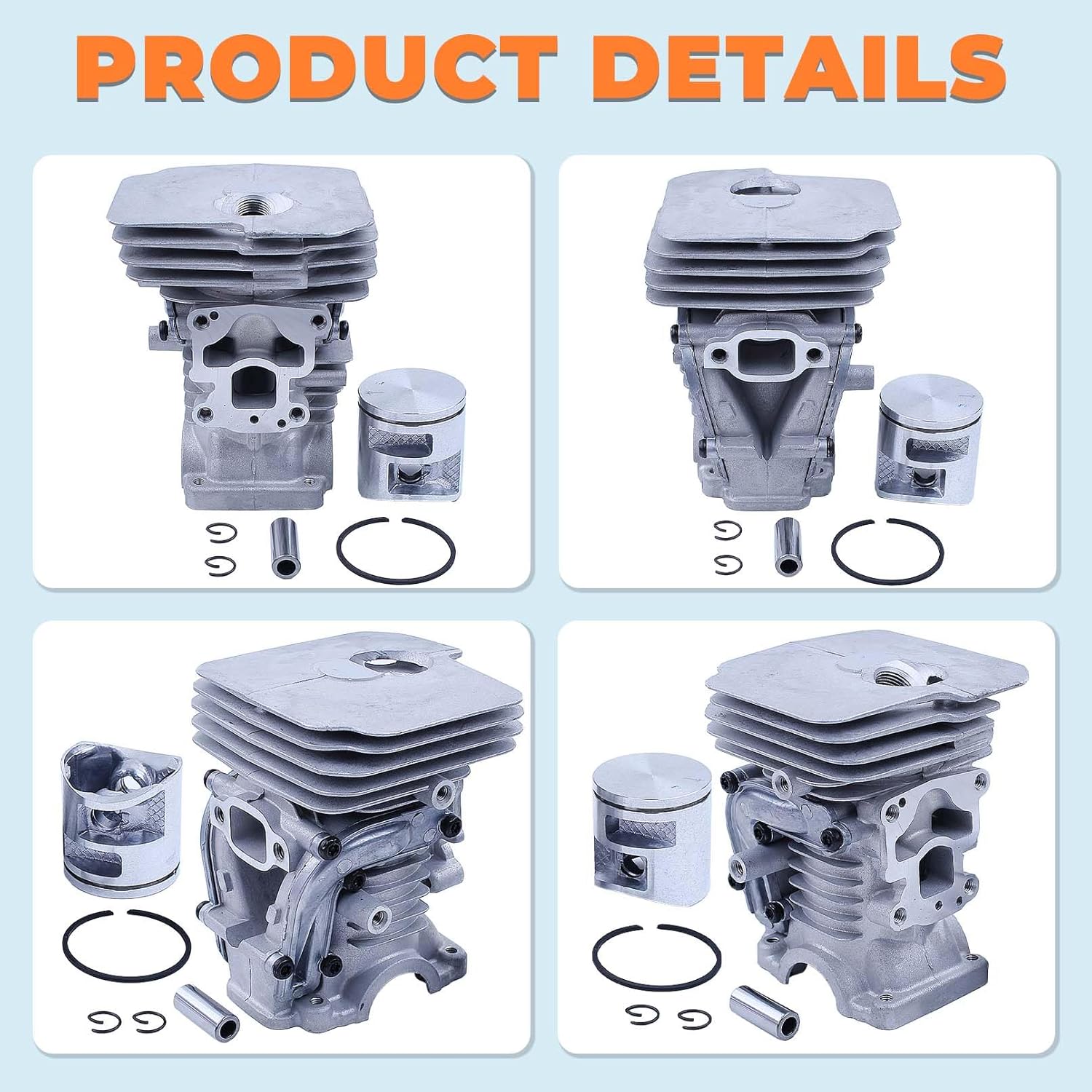 41mm Cylinder Piston Gaskets Kit For Husqvarna 435 440 135 140 435E 440E 135E 140E Jonsered CS2240 Chainsaw McCulloch CS350 CS390 CS410 CS450 Craftsman 358381800 504735101 504735102 504735103