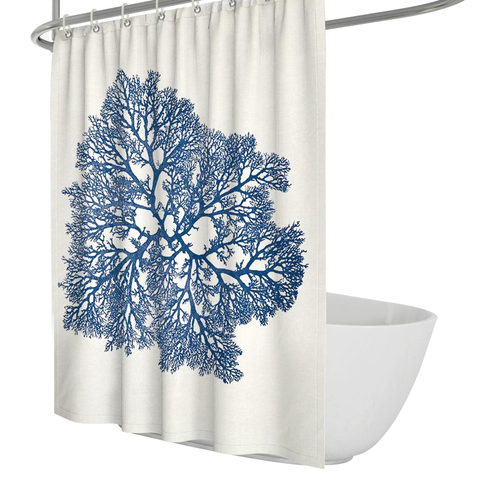 CIHCOHOME Blauw patroon stof douchegordijnen reis oceaan thema kinderen badgordijnen koraal douchegordijnen voor badkamer set met haken hotel kwaliteit 182 x 229 cm (b x l CIHCOHOME Blauw patroon stof douchegordijnen reis oceaan thema kinderen badgordijnen koraal douchegordijnen voor badkamer set met haken hotel kwaliteit 182 x 229 cm (b x l