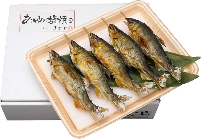 Amazon あゆの店きむら あゆの塩焼き 5尾入 鮎 塩焼 滋賀 Asa5r あゆの店きむら 生鮮魚介類 水産加工品 通販
