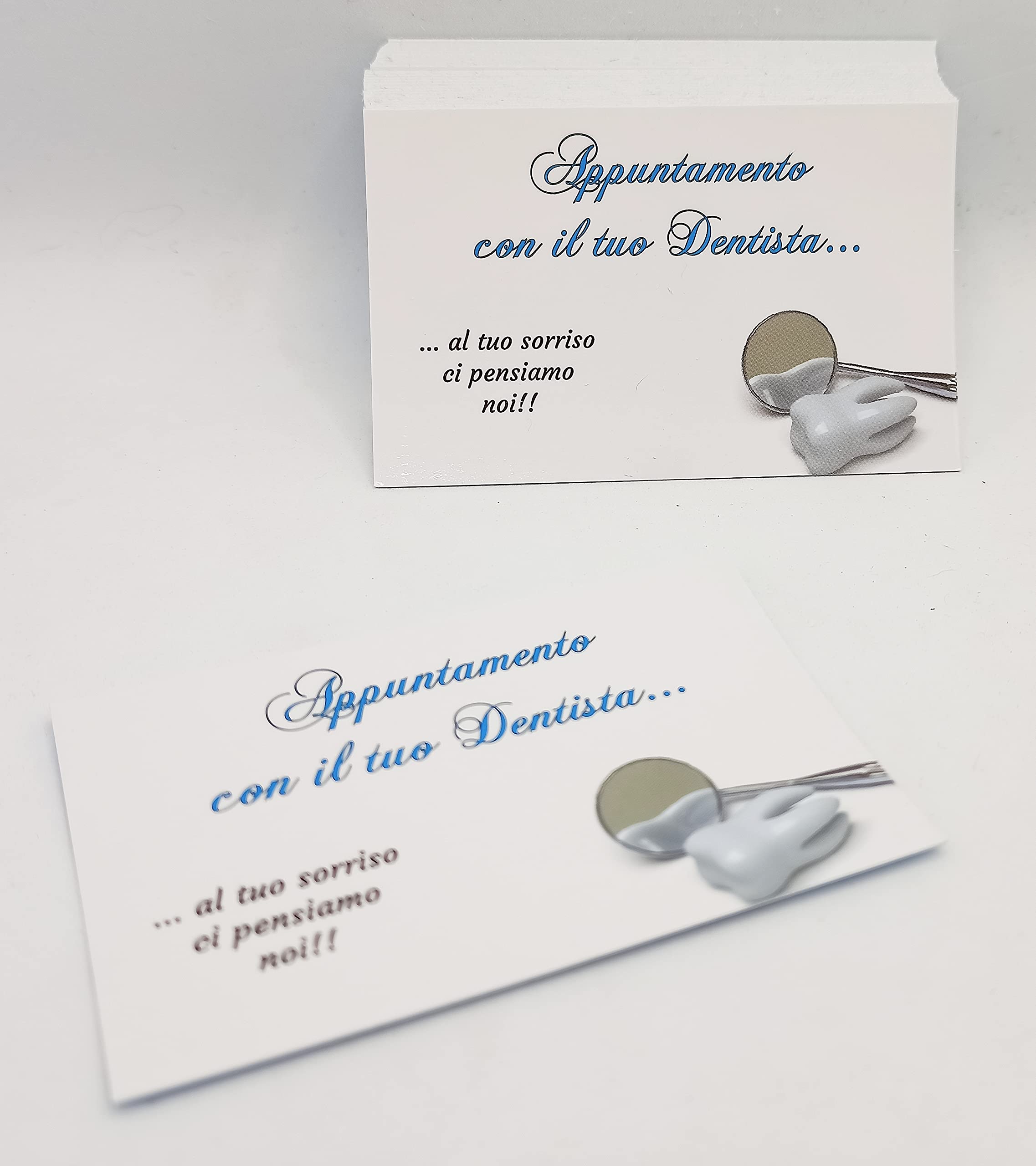 Biglietti Appuntamenti Dentista - 50 Pezzi, Cartoncino 350g/m², Plastificati, 8x5 Cm - Foto 4
