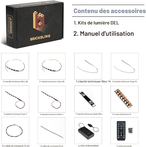 Kit d'éclairage à distance compatible avec Lego Nike Dunk x L'EGO Set 43008 (pas de modèle), kit d'éclairage LED compatible avec Lego 43008 Nike Dunk x Set de jouets créatifs - 6