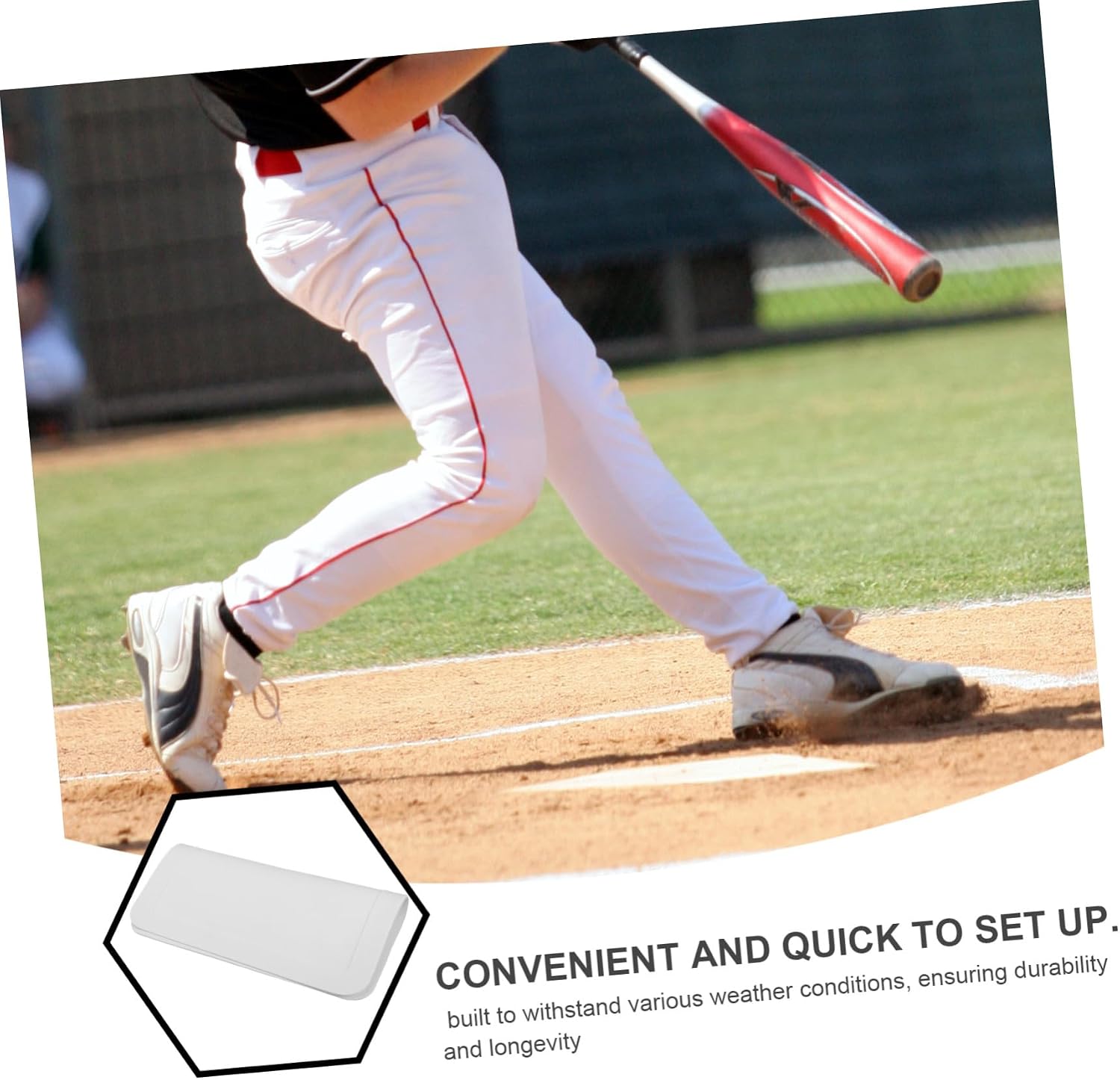 BESPORTBLE Baseball Field Markers Outdoor Pitching Mat and Home Plate for Practice and Training Multifunctional Flat Design for Various Baseball Settings