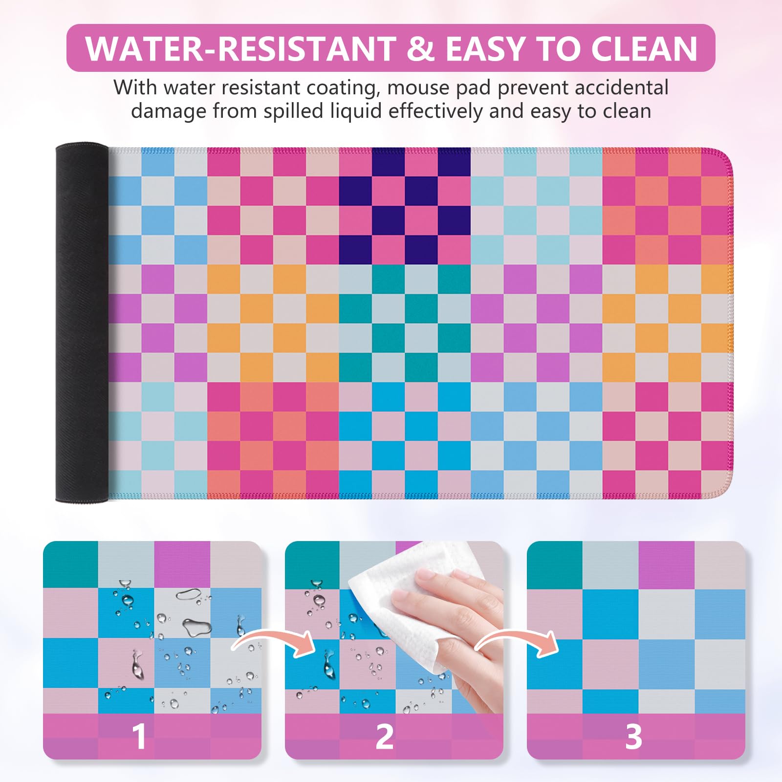 ICasso Desk Cover Mat, Extra Large Lotus Mouse Pad, Desk Pad Mat,Office - View #3