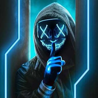 Halloween LED Light Up Mask, Scary Glowing Mask for Cosplay Costumes, Festival, Carnival Party Supplies Gifts