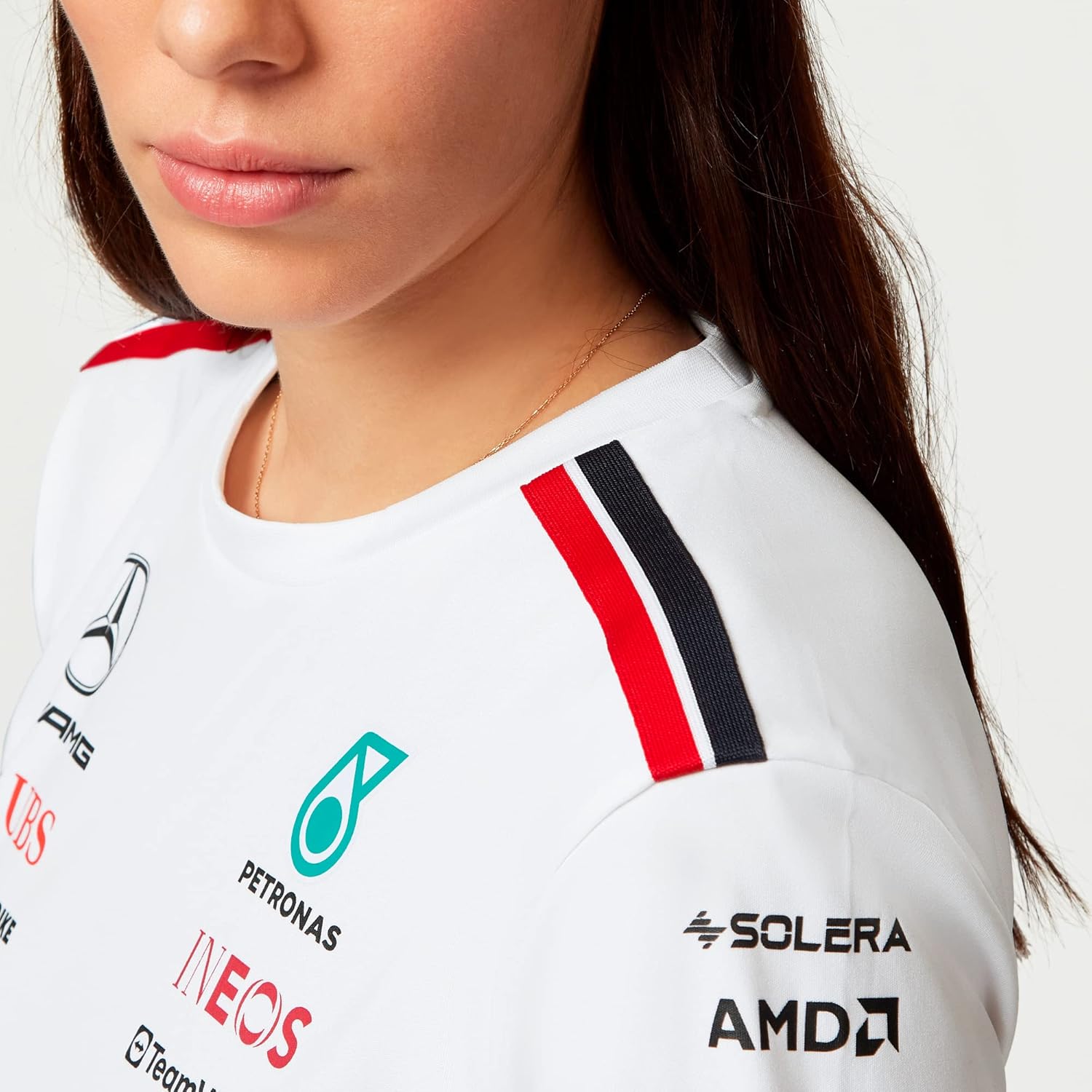 Mercedes AMG Petronas Formula One Team - Womens 2023 Team T-Shirt - White - Size: XXL - Image 8
