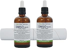 2X DMSO 99.9% Pharma Grade, Low Odor - Dimethyl sulfoxide Liquid (2X 3.4 Oz - 2X 100ml), High Purity, Set of Two, Heiltropfen®
