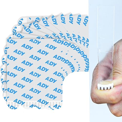 ADY Cinta extraíble de doble cara resistente, paquete de 40 unidades, tiras transparentes para colgar cuadros de 32 libras libres de daños para