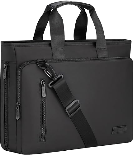 Miniatura 1 de RAINYEAR - Bolsa para laptop de 15.6 pulgadas para hombres y mujeres, impermeable, expandible, bolsa de hombro para computadora de gran capacidad,