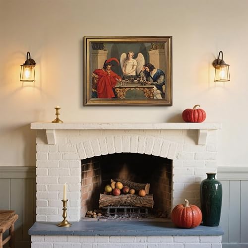 Miniatura 7 de Póster de Fausto y Mefistófeles jugando al ajedrez, arte de pared clásico vintage de The Devils Checkmate Pintura Retro para el hogar, dormitorio,