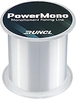 Vista 1 de Runcl PowerMono - Línea de pesca monofilamento de 300/500/1000 yardas, máxima resistencia, amortiguación de sacudidas, suspensión en agua, nudos