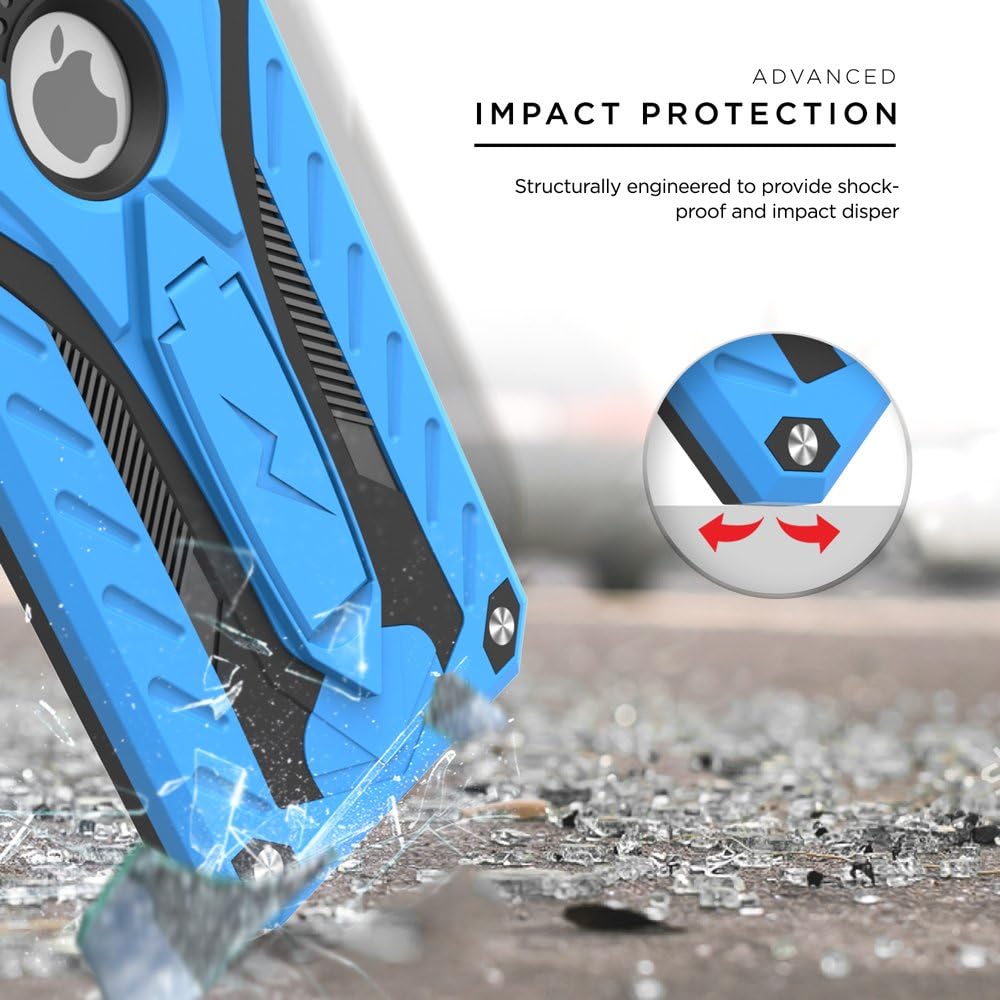Zizo Static Series for iPhone 8 Plus Case Military Grade Drop Tested with Kickstand iPhone 7 Plus iPhone 6s Plus Case Blue Black