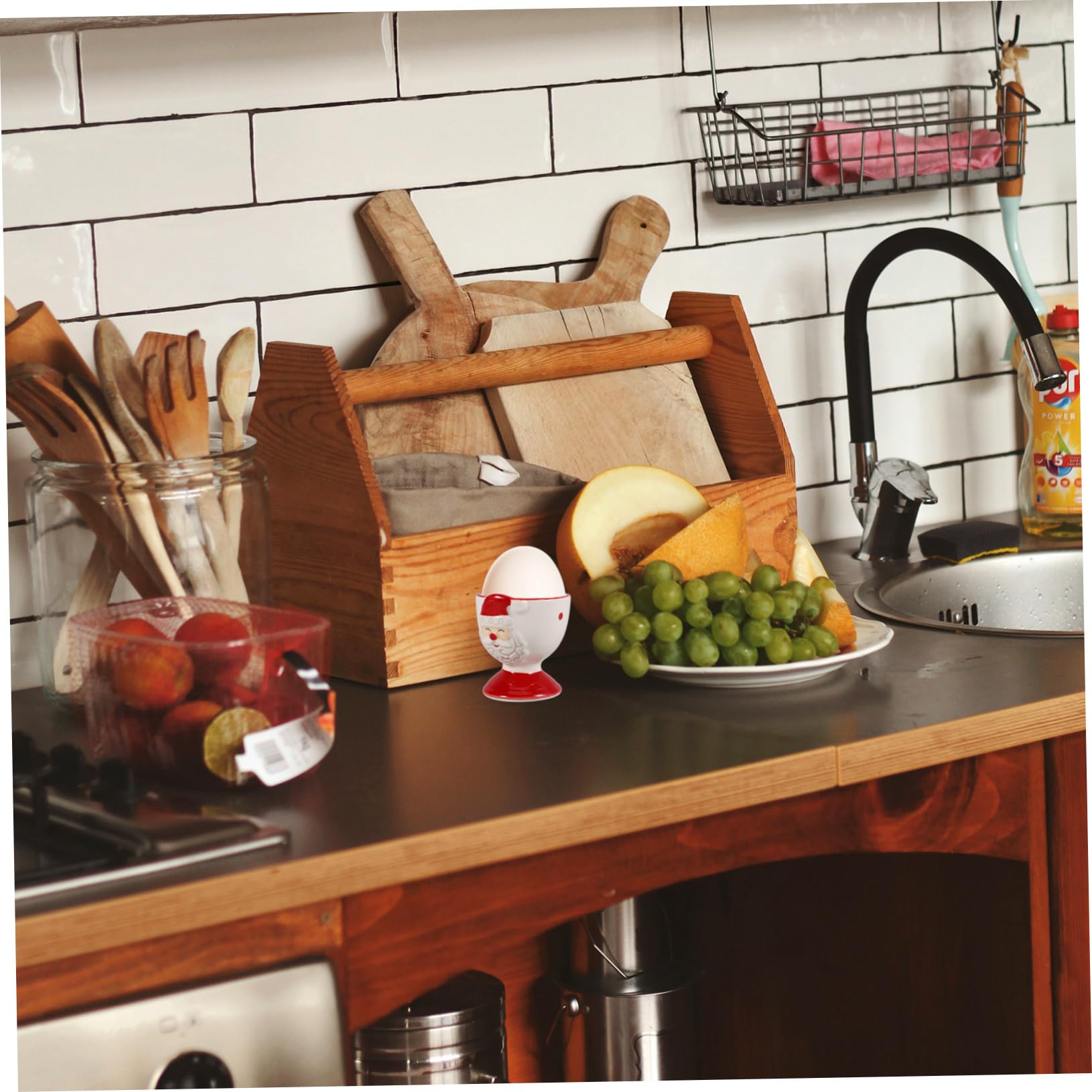 5pièces Porte-œufs Céramique Design Support Adorable pour Œufs Coque Décoration De Table Festive