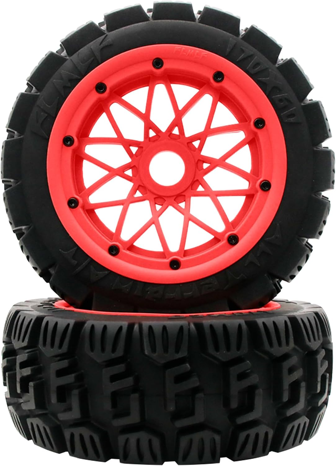 FLMLF All Terrain Front Tire Kit 2nd Gen Black for 1/5 HPI ROVAN KM Rofun Baja 5B RC CAR Parts