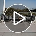 Image of Patio Furniture Set, 4 Pieces Porch Backyard Garden Outdoor Furniture Rope Sofa Set and Wooden Top Table Conversation Set in (Grey Color).