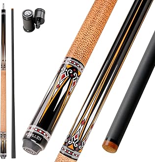 KONLLEN Carbon Fiber Pool Cue Stick 58-inch Professional Pool Sticks for Adults Full Carbon Technology Low Deflection Pool Cue Billiard Cues with 12.5mm Tip (Easy to Control, Pro Taper, Ultra-Smooth)