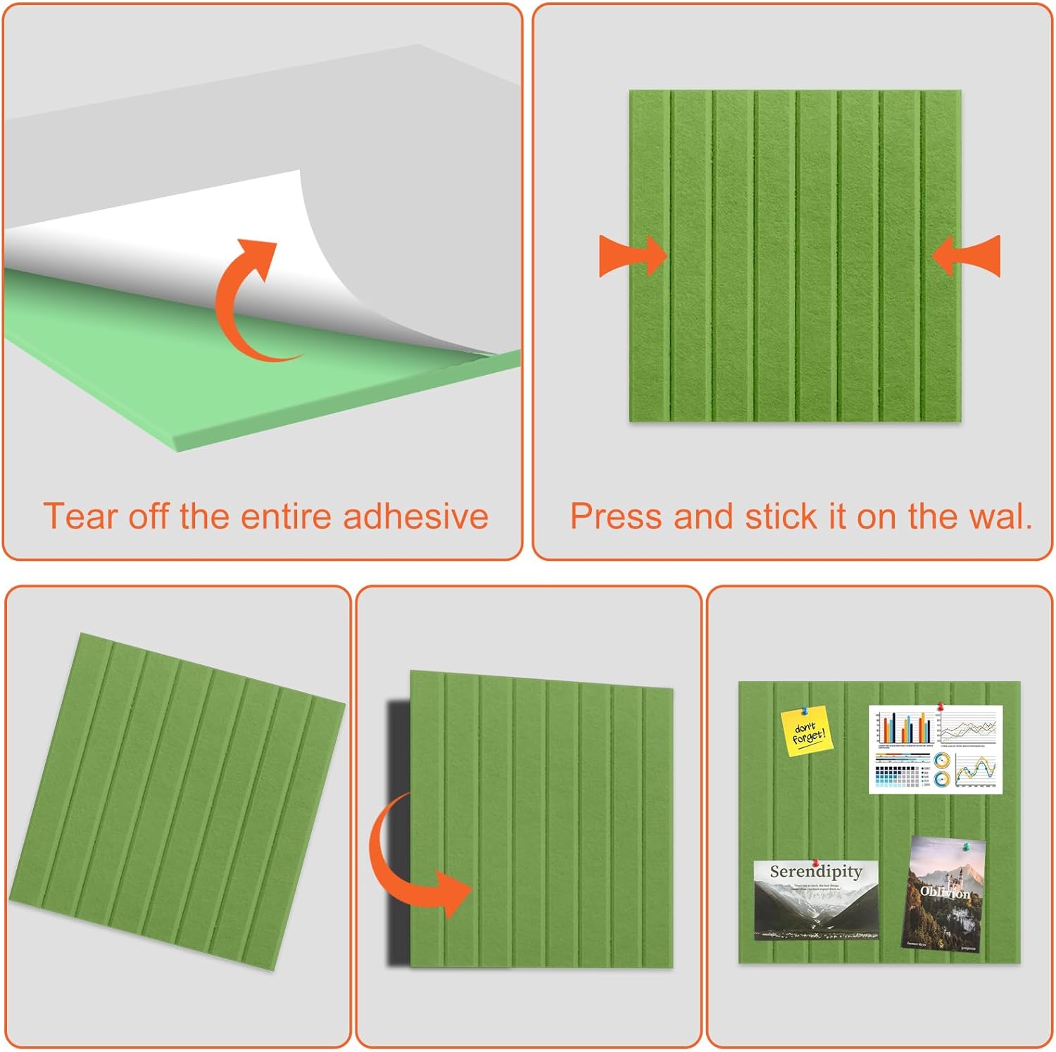 Cork Boards for Walls 48" x 36" Felt Board Alternative, 12 Pack Felt Wall Tiles Bulletin Board, Large Cork Board for Office Pin Board Tack Board Cork Boards